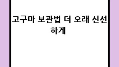 고구마🍠비타민의 놀라운 효능과 건강하게 즐기는 법✨