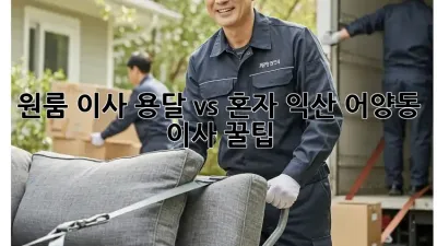 원룸 이사, 용달 vs 혼자? 익산 어양동 이사 꿀팁!