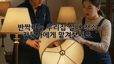 반짝이는 우리집, 실내 청소 전문가에게 맡겨보세요! ✨